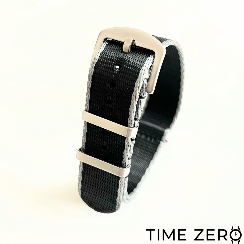 New Black/Grey Ballistic Nylon NATO Watch Strap (The Velocity Collection)